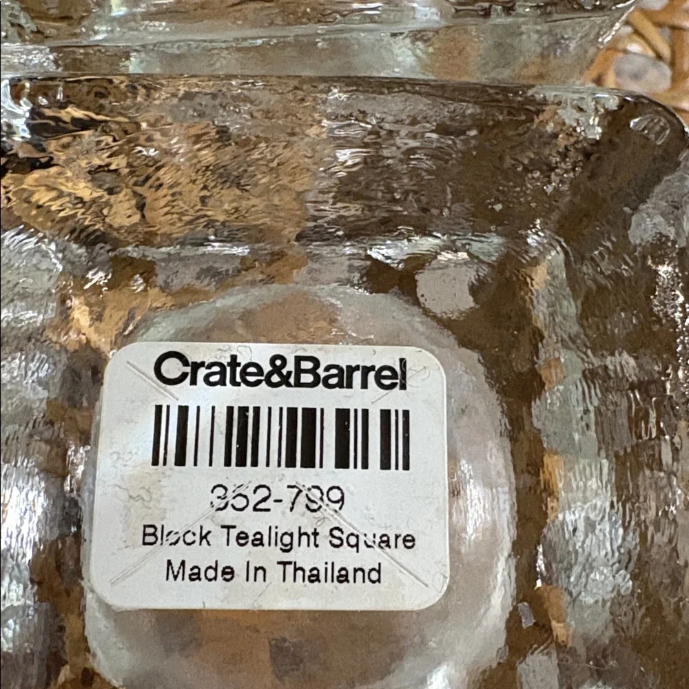 6 Crate&Barrel square block tealight holders.